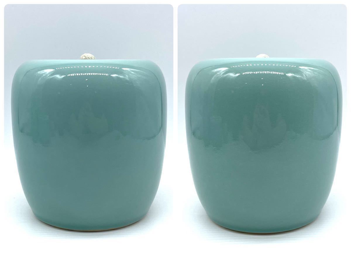 美術品・アンティーク・コレクション 鍋島焼 小笠原長春 抹茶碗 青磁