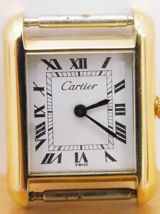 Cartier カルティエ　マスト タンク 18K GOLD ELECTROPLATED　手巻き レディース腕時計　本体のみ