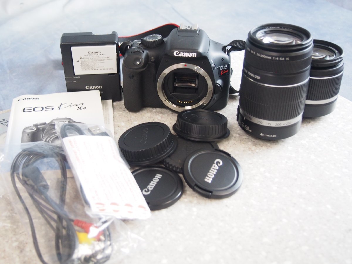 ☆ Canon キャノン ボディ/EOS Kiss X4 + EF-S 18-55mm F3.5-5.6 IS +