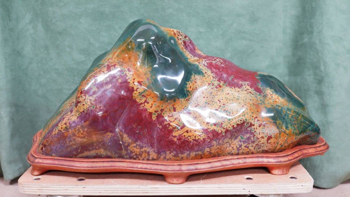 鹿の子石 7 鑑賞石 錦石 玉鹿石 津軽 鹿の子石 赤石 飾石 青石 天然石