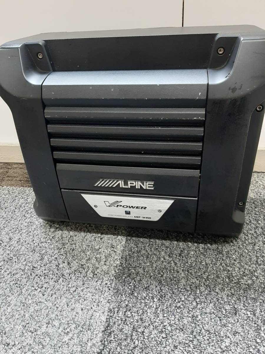 【nd68】アルパイン アンプ内蔵 パワードサブウーハー V-POWER SWD-2000 MRP-M350 Class-D ALPINE サブウーファー