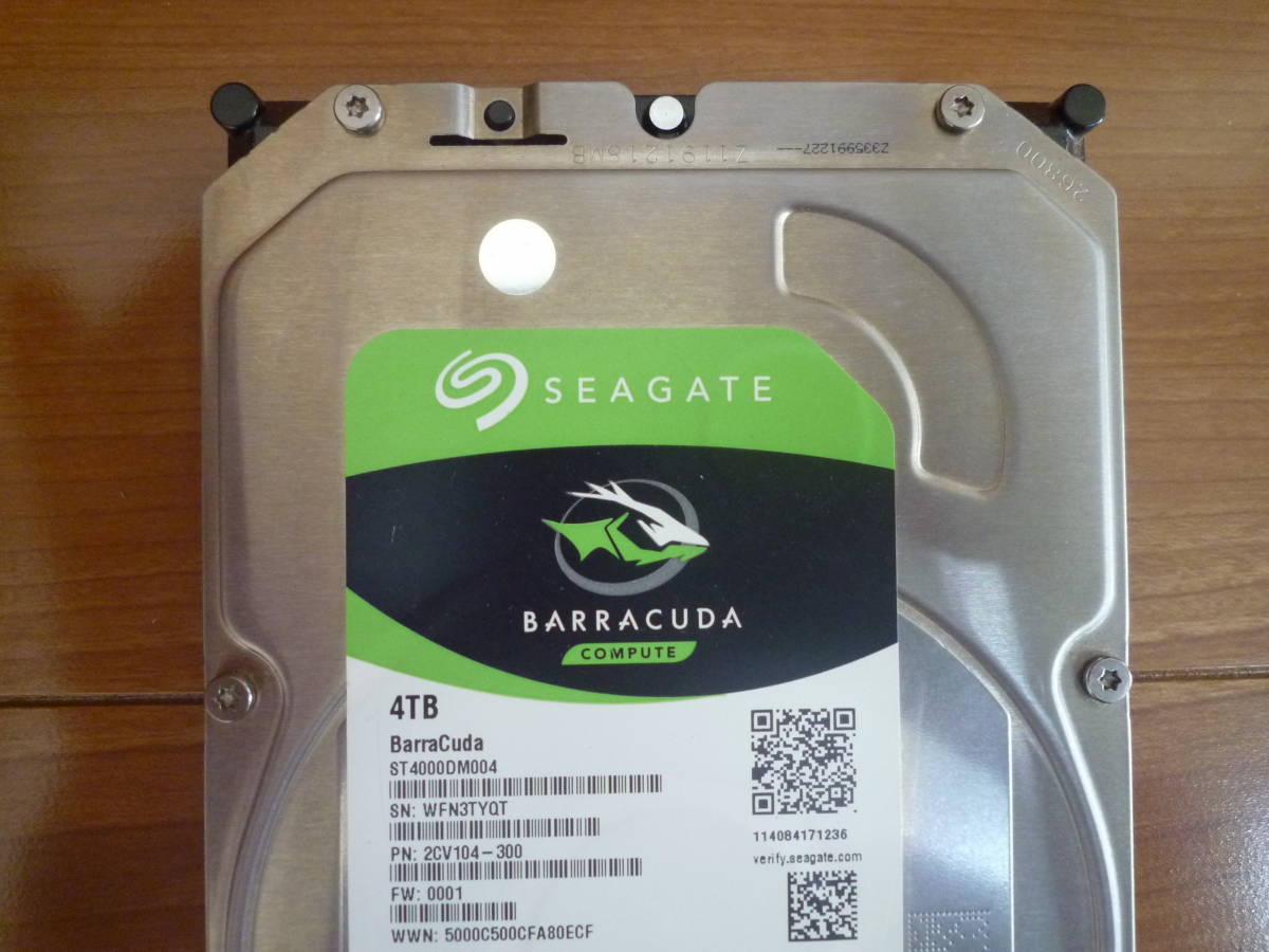 使用時間 4307時間◇正常判定◇SEAGATE ST4000DM004 ◇4TB 3.5インチ