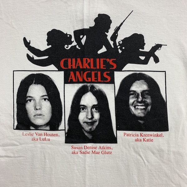 定番人気，得価 CHARLIE'S ANGELS Tシャツ ヴィンテージ フォトプリント チャールズマンソン カルト シリアルキラー KOZIK 映画T ムービーT(Tシャツ)｜売買されたオークション情報、yahooの商品情報をアーカイブ Tシャツ