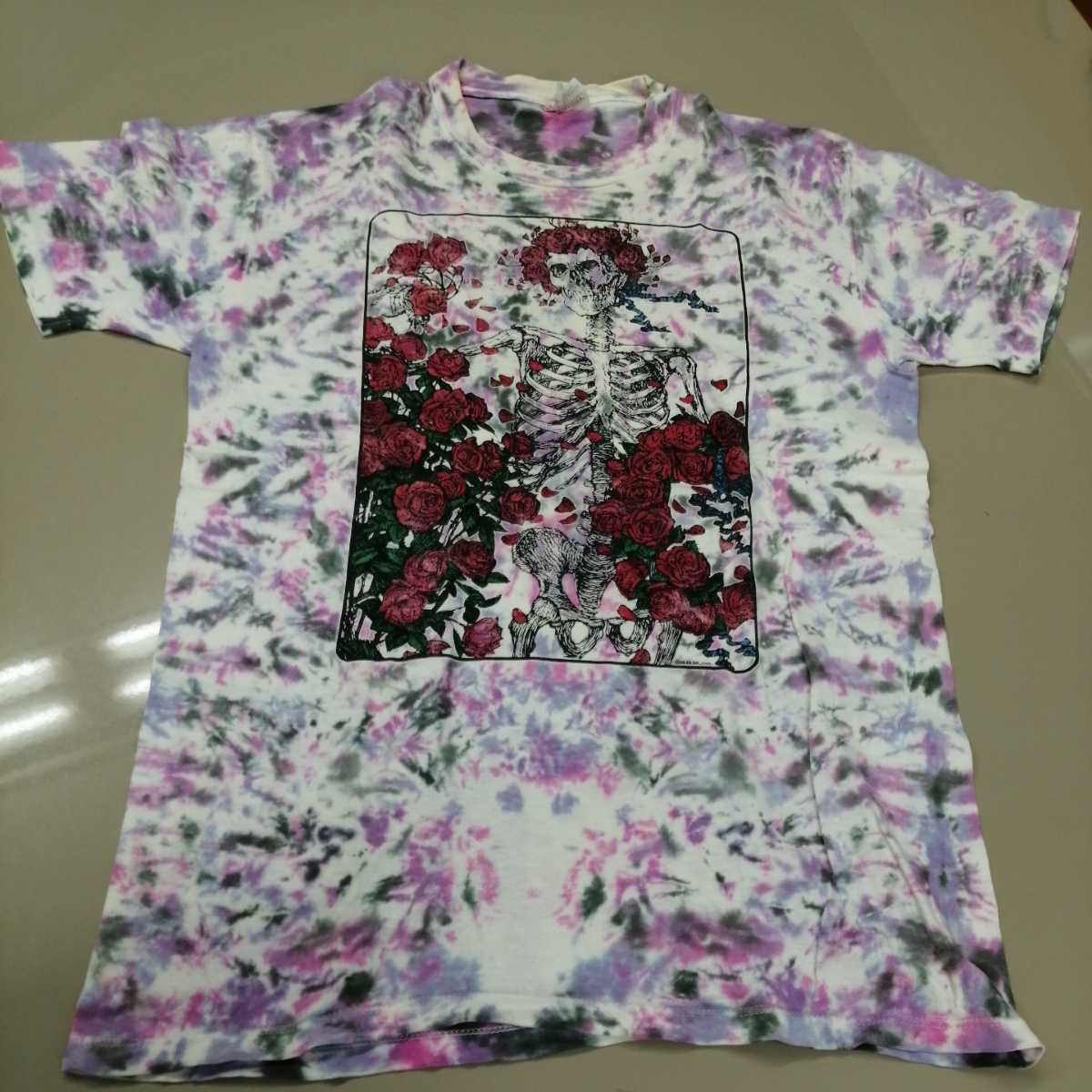  B08 バンドTシャツ グレイトフルデッド ヴィンテージ 袖シングルステッチ むら染め skelton&roses GRATEFUL DEAD(Tシャツ)｜売買されたオークション情報、yahooの商品情報をアーカイブ公開 - オーク Tシャツ