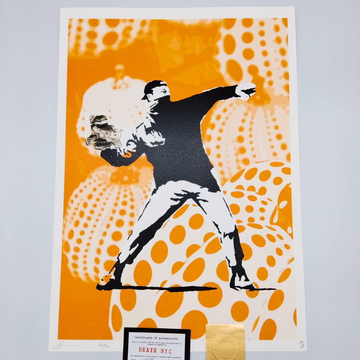 DEATH NYC 世界限定100枚 アートポスター Banksy バンクシー 草間彌生