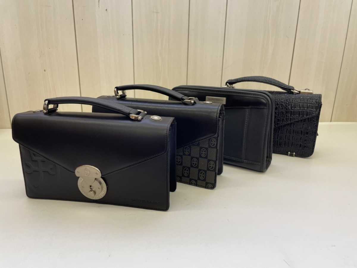 【まとめ売り】4点 ビジネスバッグ セカンドバッグ レザー 鞄 カステルバジャック ジョルジオバレンチ バレンティノサバティーニ メンズ