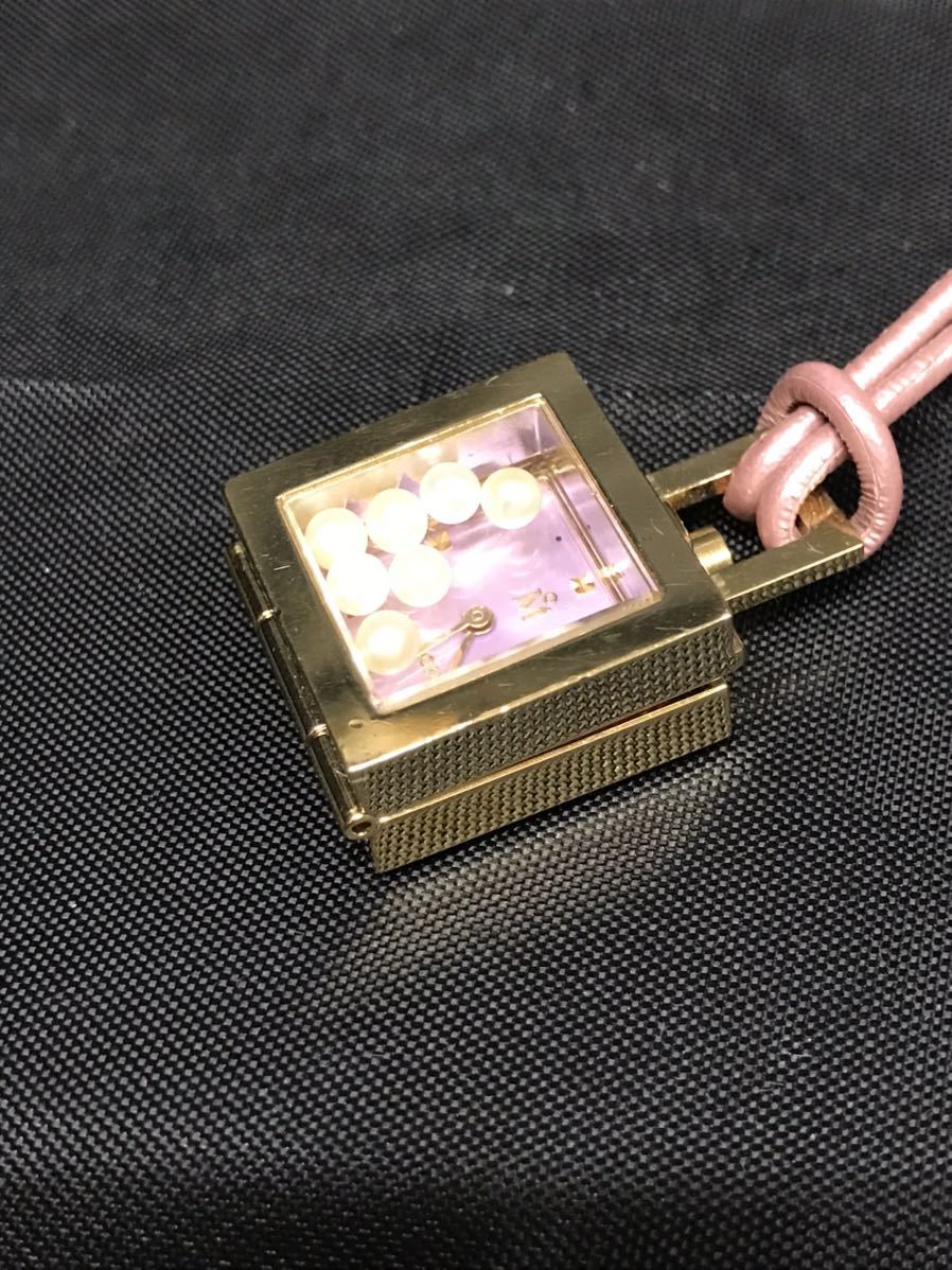MIKIMOTO ミキモト ペンダントウォッチ 時計 7粒パール ネックレス型