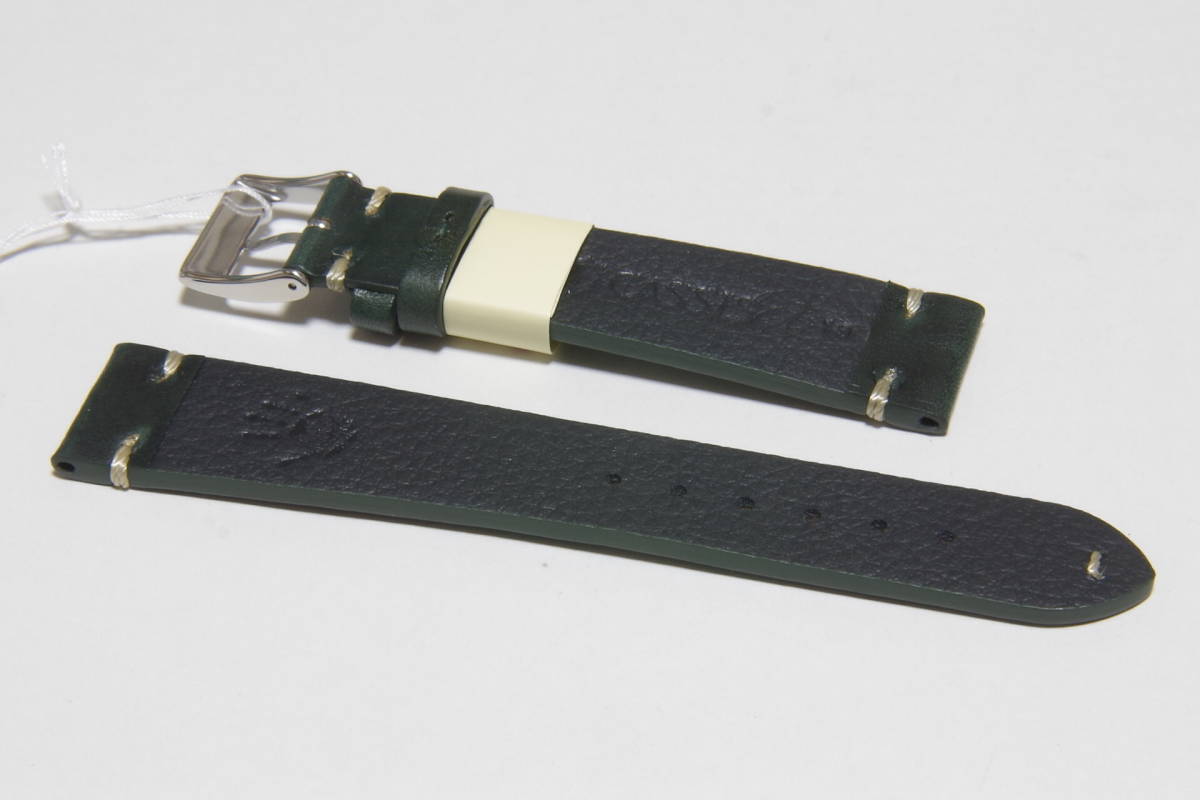 《送料サービス》ラグ幅　19mm カーフ カシス　グルノーブル　ダークグリーン　裏面防水