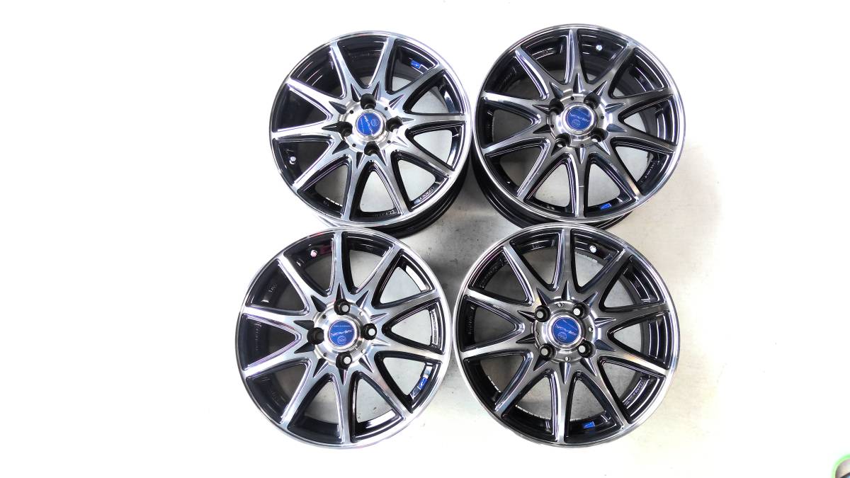 ☆★SMACK　ENKEI　5.5Jx15　＋40　PCD100　4H　アルミホイール　4本セット　中古品★☆