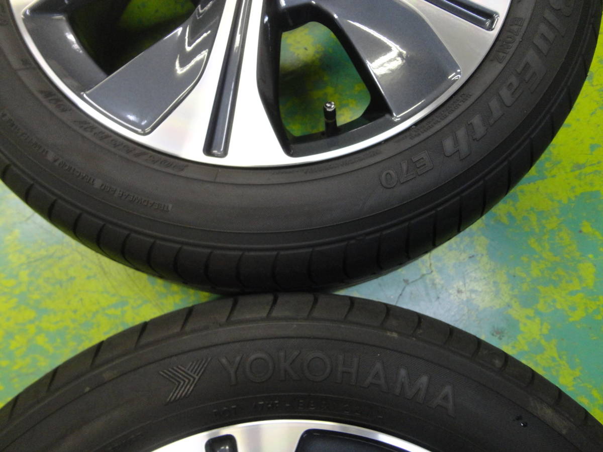 タイヤホイル □39355□日産キックス純正（ENKEI)◎21年製BluEarthE70 205/55R17