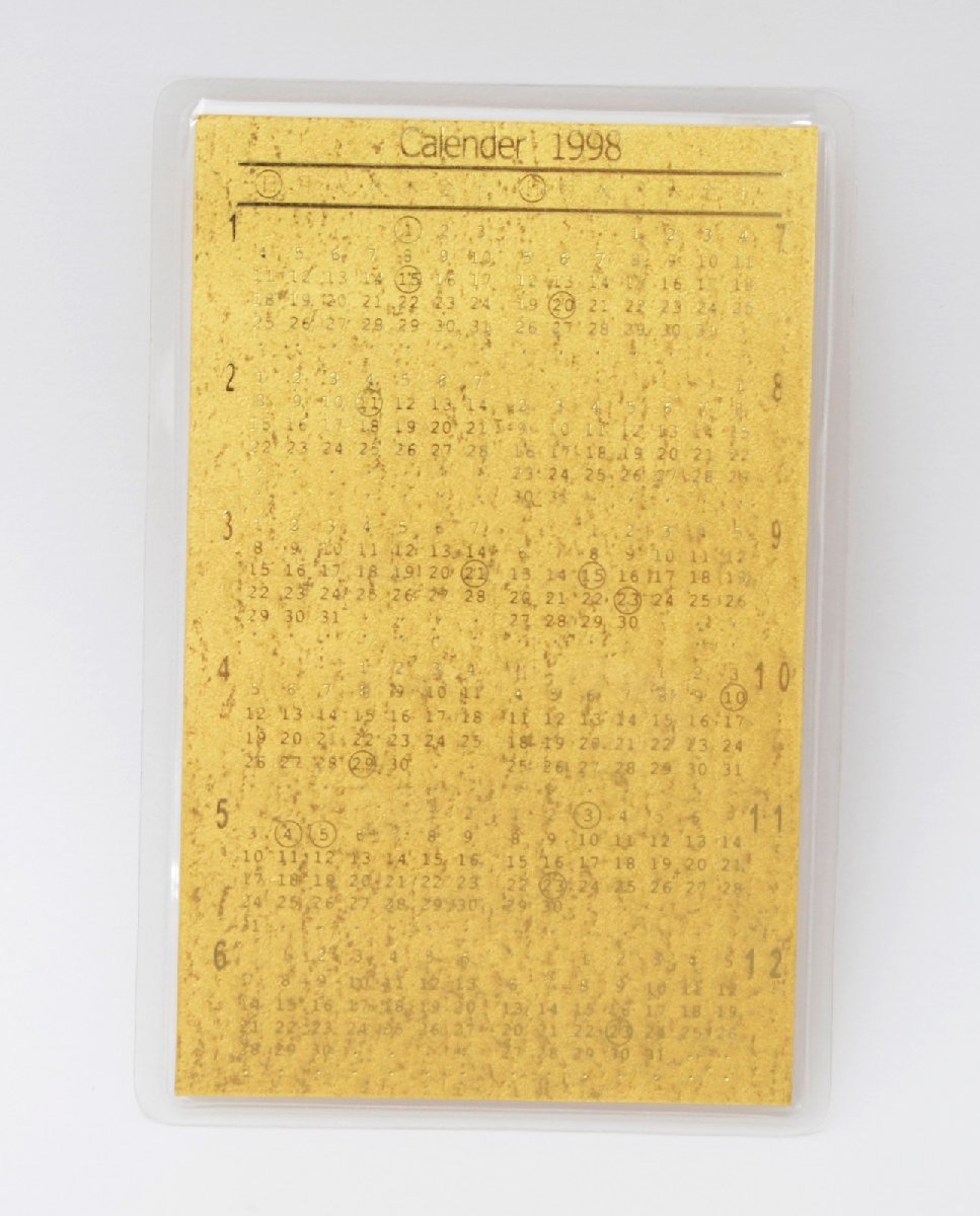 ゴールドカレンダー 1998年 GOLD 999.9 純金 開運七福神宝船 (金