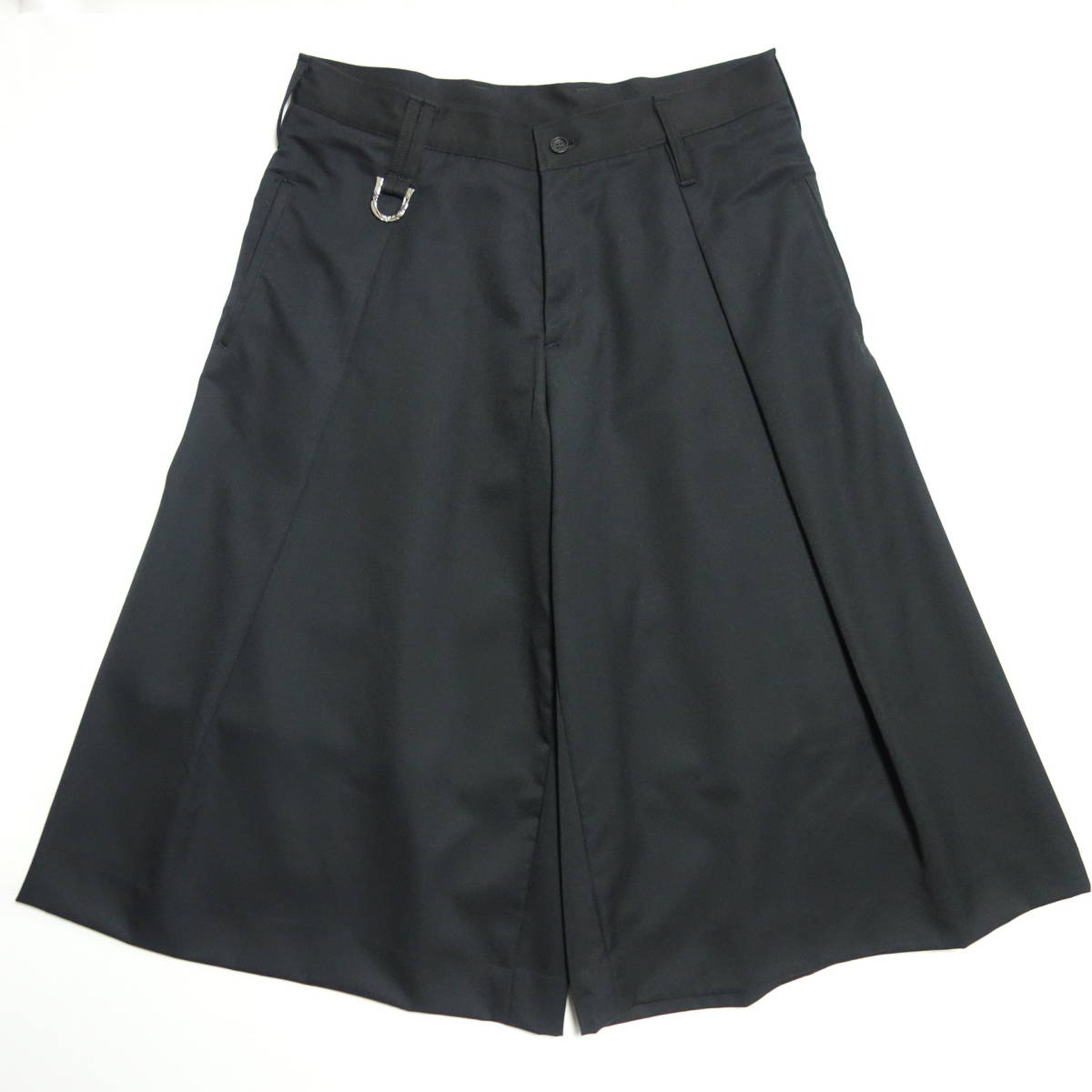 【良品 Kiryuyrik キリュウキリュウ】SERGE TUCK WIDE SLACKS サージ タック ワイド スラックス パンツ ウール 黒/ブラック M SERGE de WIDE WAIST TACK SLACKS（デニムパンツ）｜SERGE