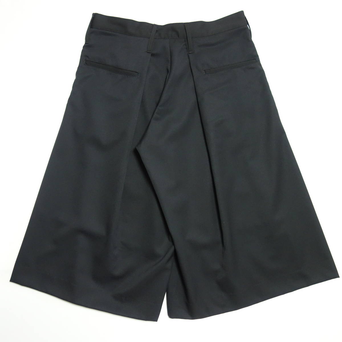 【良品 Kiryuyrik キリュウキリュウ】SERGE TUCK WIDE SLACKS サージ タック ワイド スラックス パンツ ウール 黒/ブラック M SERGE de WIDE WAIST TACK SLACKS（デニムパンツ）｜SERGE
