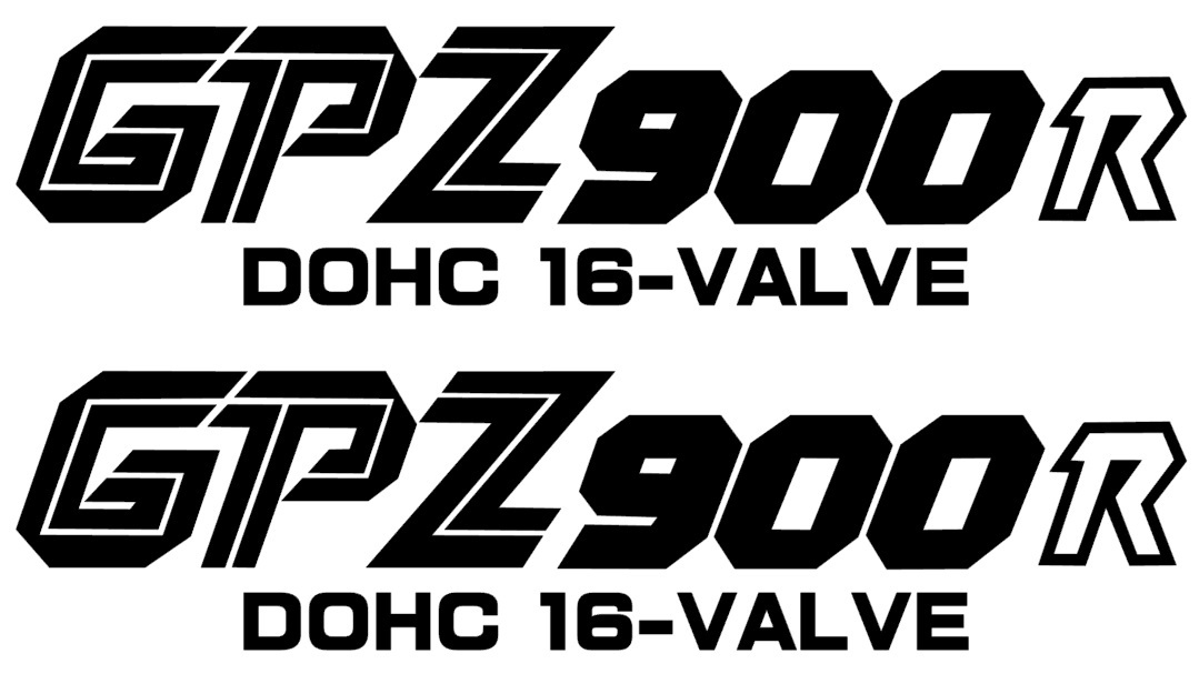 2枚組】GPZ900R カッティングステッカーデカール☆キズ隠しにも 