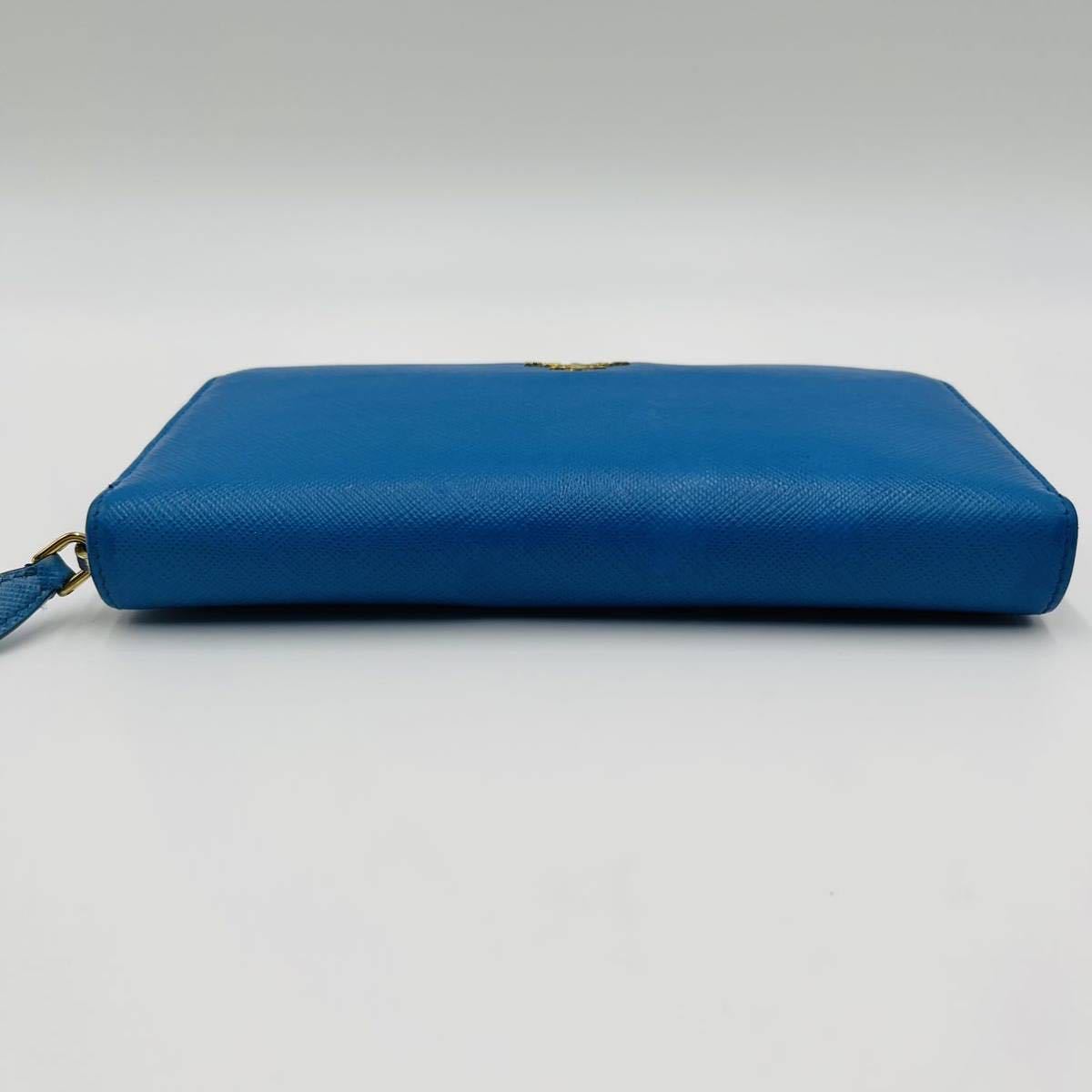1円《極美品》PRADA プラダ 長財布 ラウンドファスナー ジッピー 