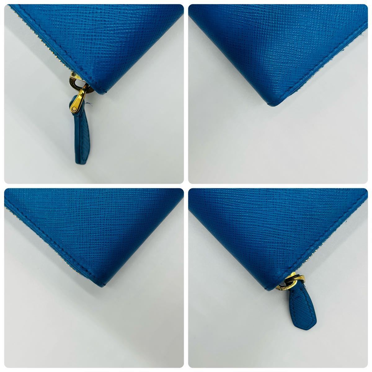 1円《極美品》PRADA プラダ 長財布 ラウンドファスナー ジッピー 