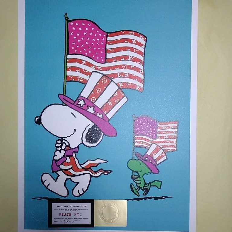 death nyc 世界限定100枚 スヌーピー ウッドストック 星条旗 【公式通販】