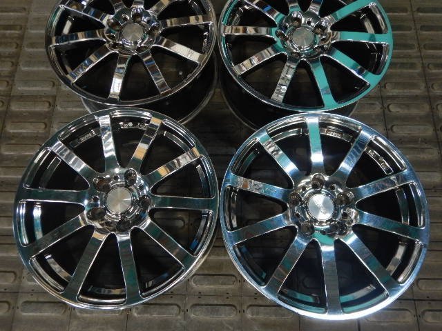 個人宅配不可】中古 MUGEN NR 無限 17x7J 5H 114.3 17インチ メッキ 