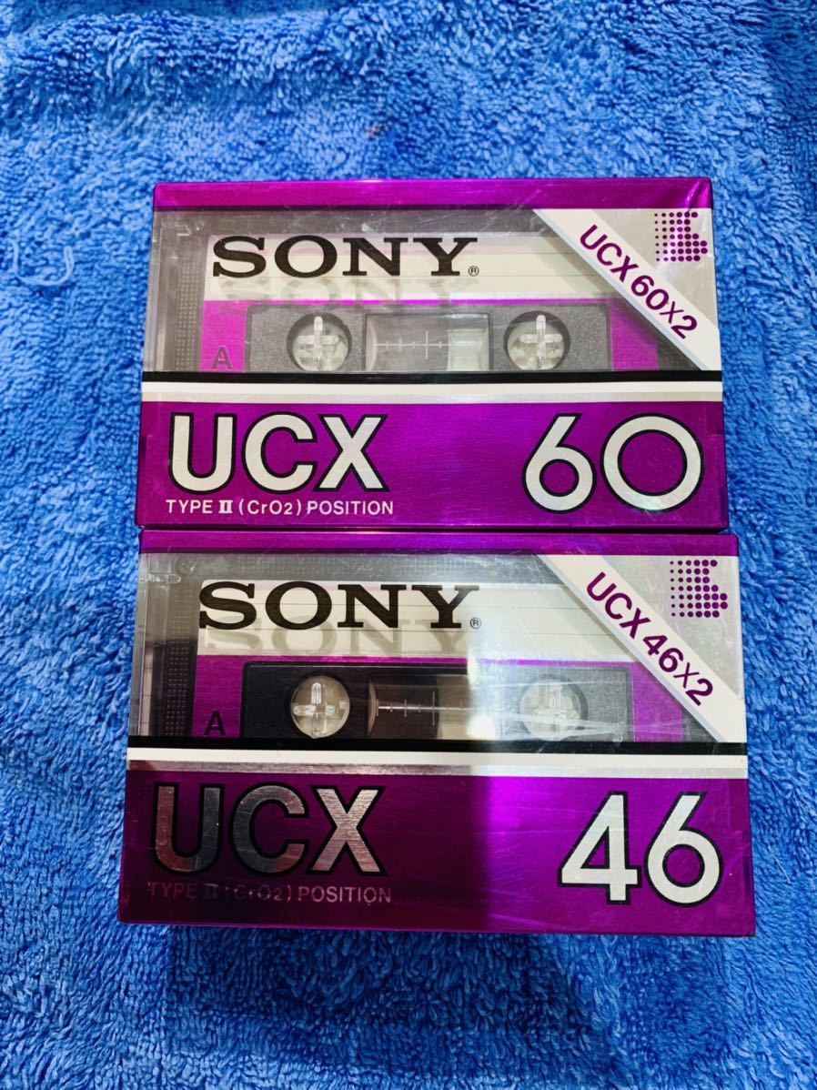 SONY UCX 46 2本，60 2本 クローム ハイポジション テープ 未使用・シュリンクパック