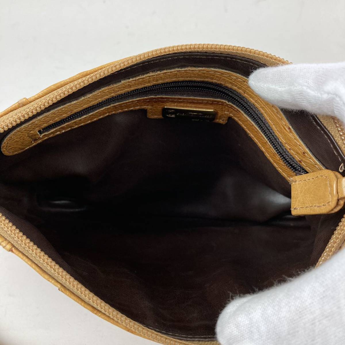 1円 極美品 CREATION LUSSET クリエーション ルセ オーストリッチ 