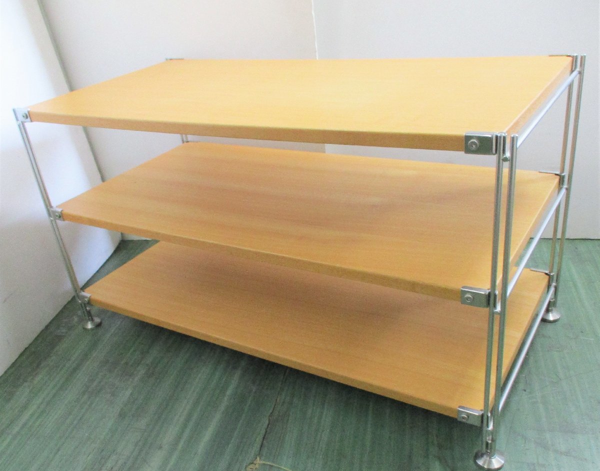 限定SALE，HOT 90087 無印良品 ステンレス ユニットシェルフ 3段 幅84 x 奥行40 x 高さ45cm ミニ オーク 組立済み ラック シェルフ 棚(飾り棚)｜売買されたオークション情報、yahooの商品情報をアーカイブ公開 - 飾り棚