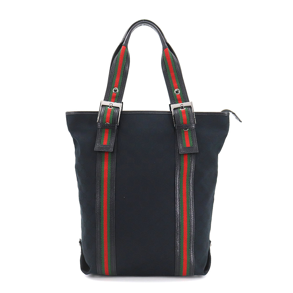 グッチ GUCCI GGキャンバス シェリーライン トート バッグ レザー