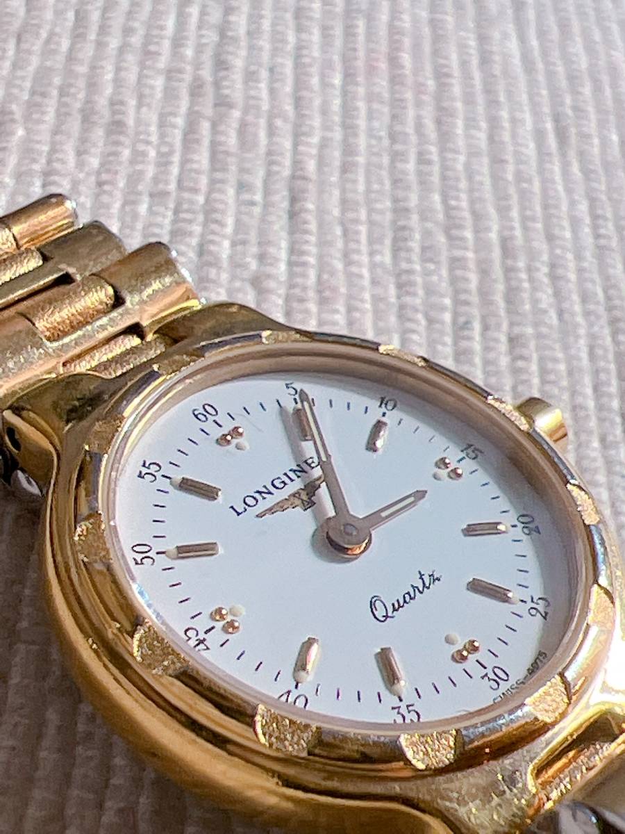 ロンジン LONGINES 腕時計 クォーツ スクエアフェイス ゴールド レザー