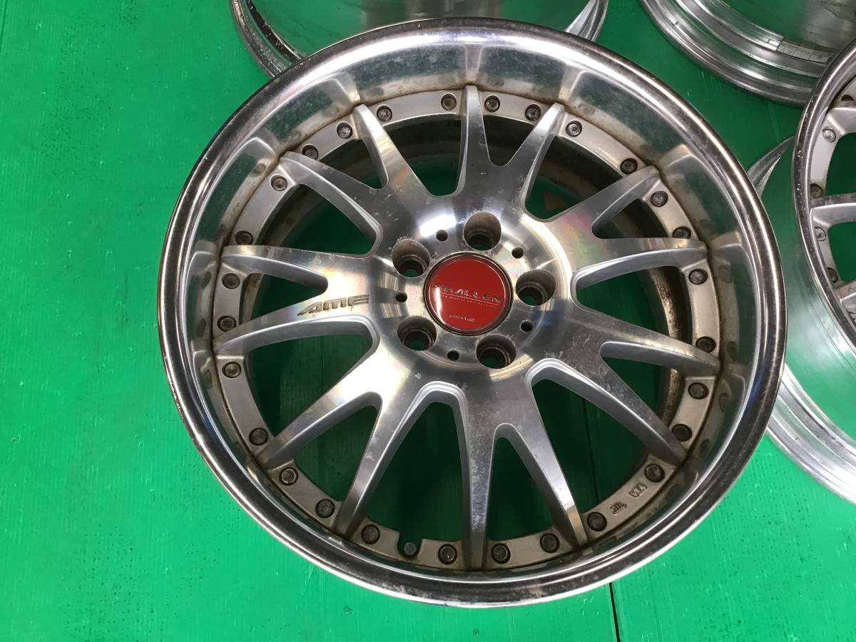 日本製 AME シャレン MX アルミホイール 4本 18インチ 8J 9J +45 +45 