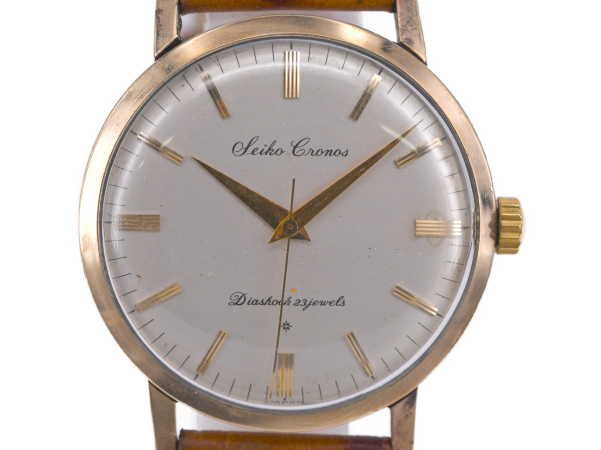 【稼働】セイコー クロノス J14021 17JEWELS 手巻き ゴールド 中古品] 稼働品【SEIKO】セイコー クロノス J14021 メンズ 21石