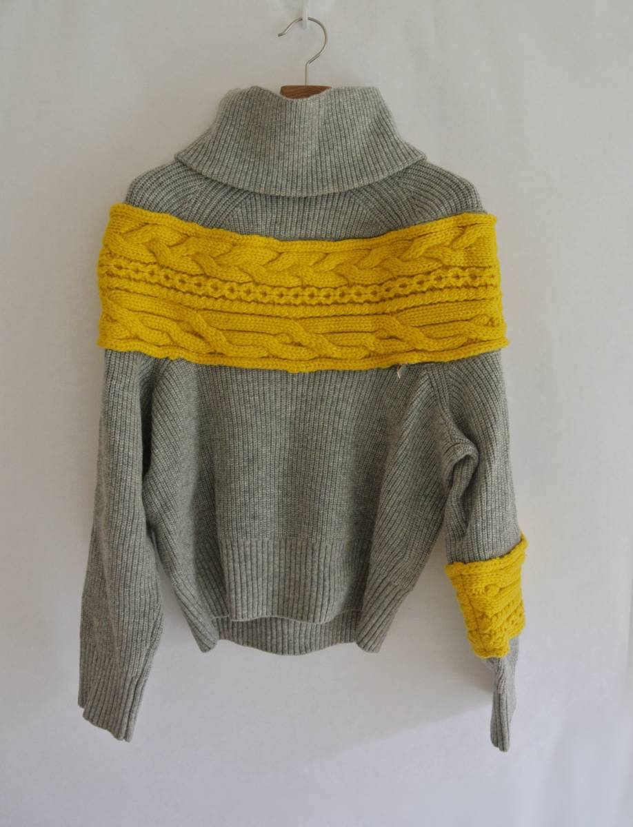 sacai コントラストパネル タートルニット sacaiサカイ - sacai(サカイ) &frasl; shop サカイ セーター セーターの通販はau by 财神's 安中さん セーターの通販 公式通販
