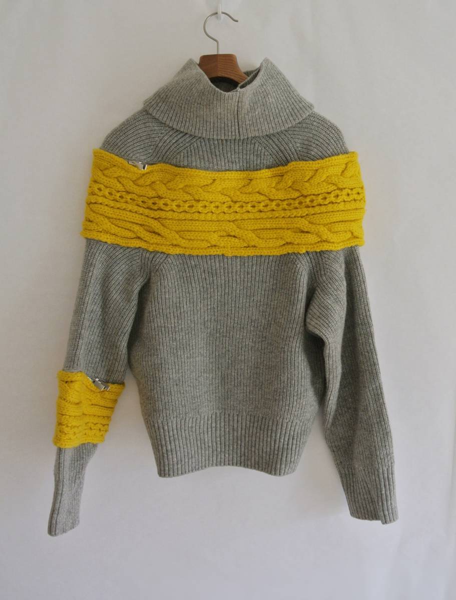 sacai コントラストパネル タートルニット sacaiサカイ - sacai(サカイ) &frasl; shop サカイ セーター セーターの通販はau by 财神's 安中さん セーターの通販 公式通販