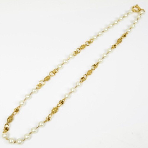 58347☆1円スタート☆CHANEL シャネル 極美品 ロング パール調