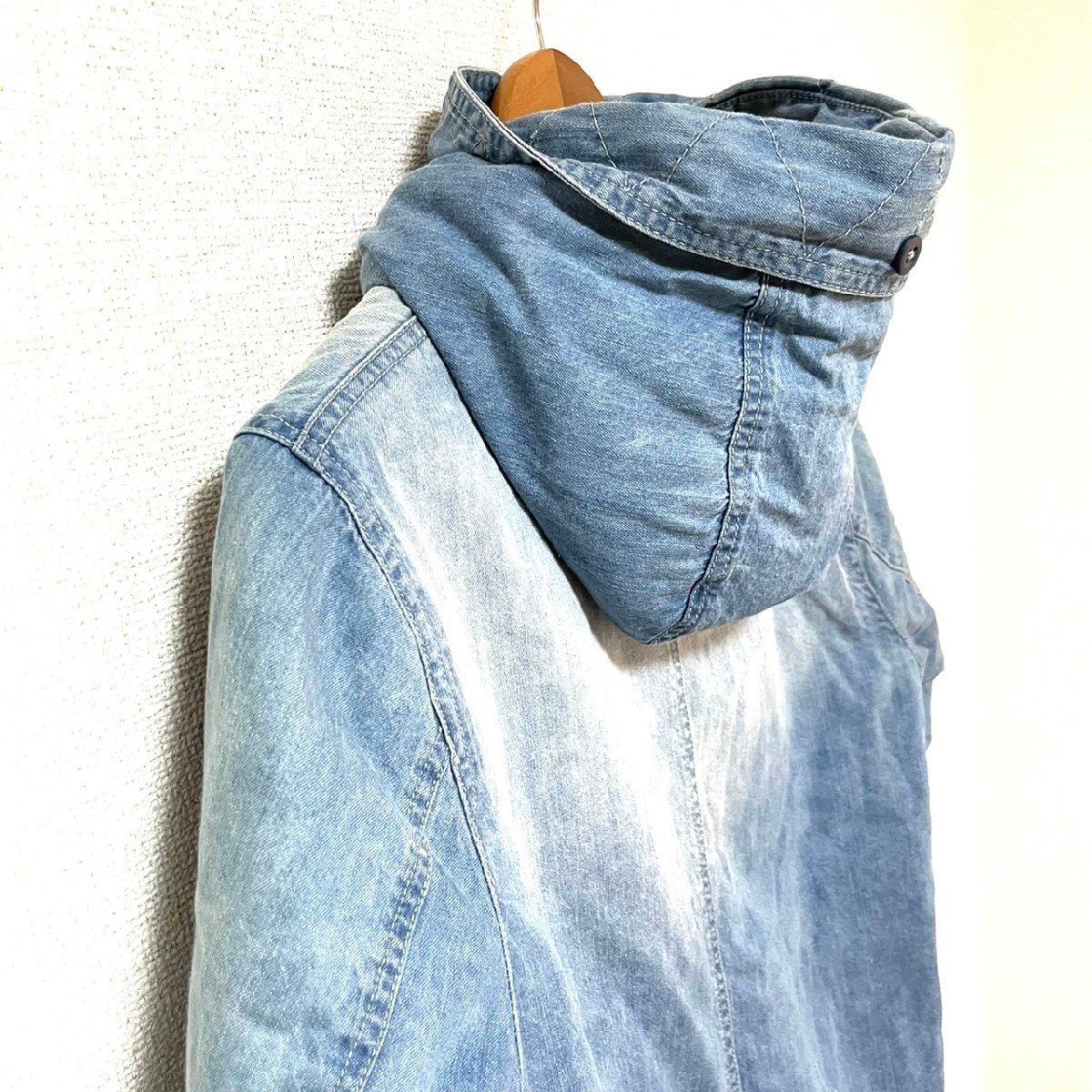 w^)b ローカルモーション デニム モッズ コート Local Motion 裏ボア 