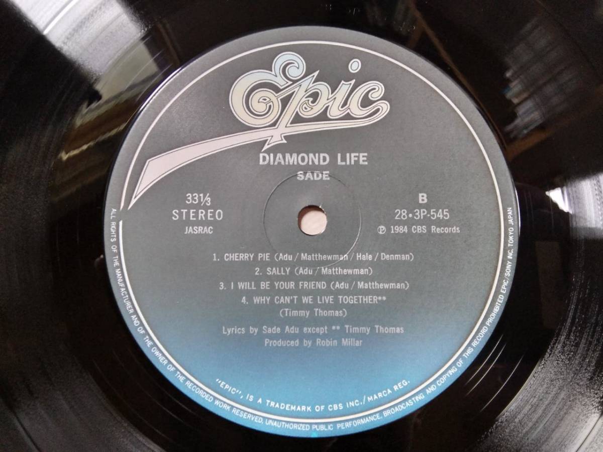 帯付LPレコード SADE シャーデー DIAMOND LIFE ダイヤモンド・ライフ