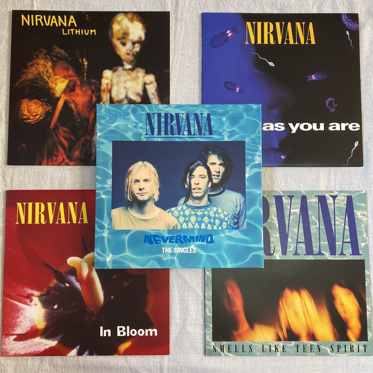 アナログ 4枚セット レコード analog nirvana never mind singles 