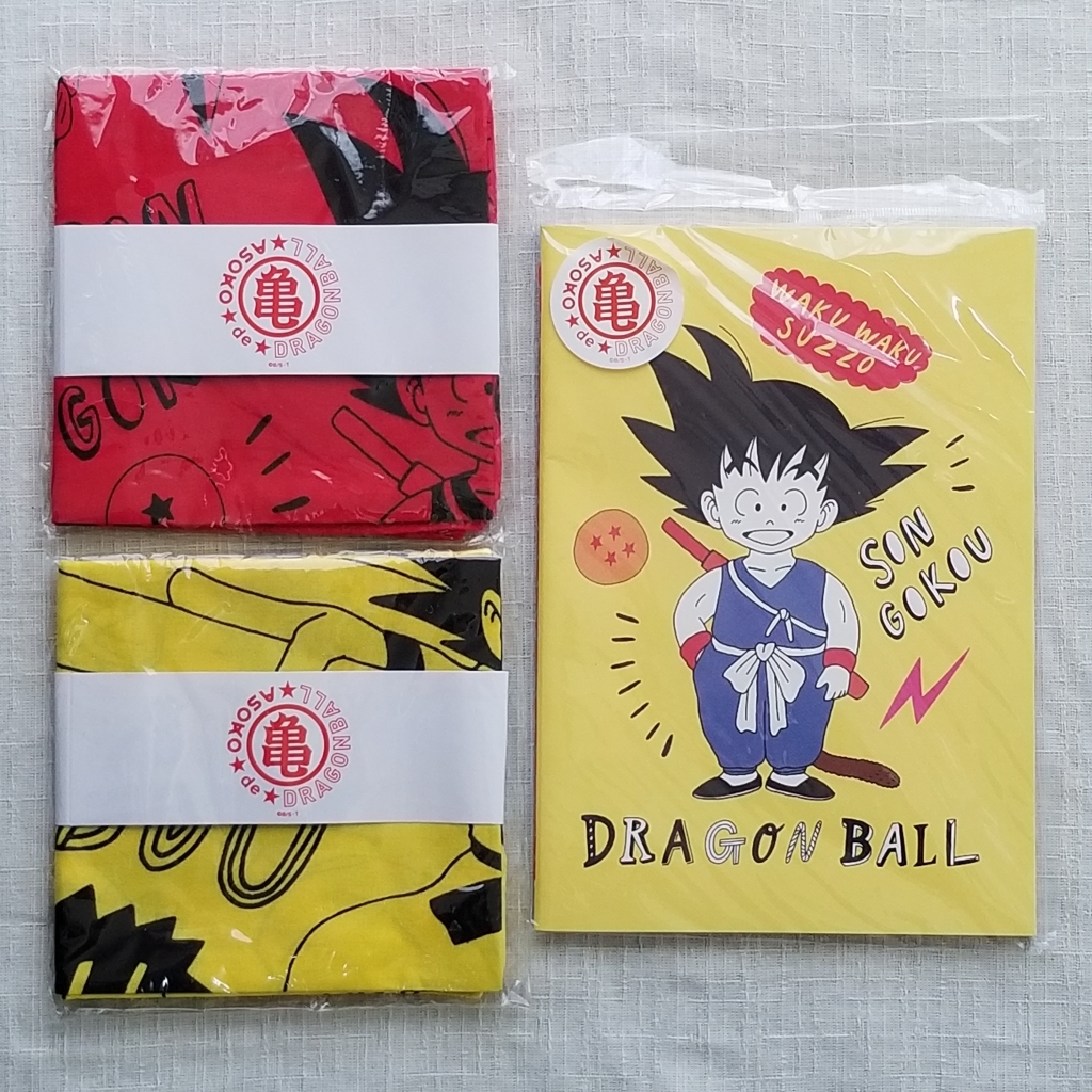 3点セットドラゴンボール×ASOKO ハンカチ ノート 鳥山明 悟空 クリリン 