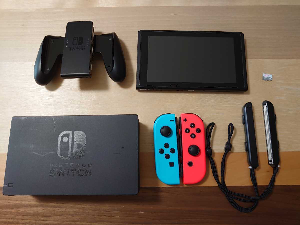  訳あり Nintendo Switch ニンテンドースイッチ Joy-Conネオンブルー/ネオンレッド スイッチ 本体 付属品完備+SDカード64GBおまけ(ニンテンドースイッチ本体)｜売買されたオークション情報、yahooの商 ニンテンドースイッチ本体