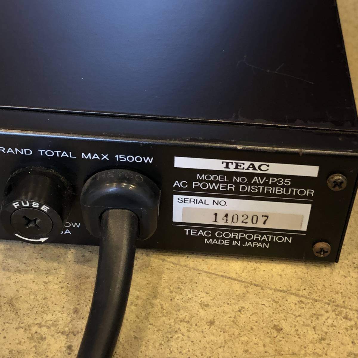 ジャンク、動作品！】 TEAC AV-P35 ACパワーディストリビューター