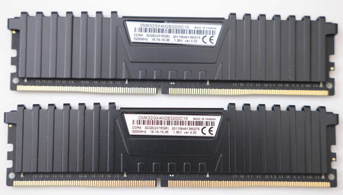 CORSAIR DDR4 メモリ 32GB (16GB×2枚キット) 3200MHz VENGEANCE LPX