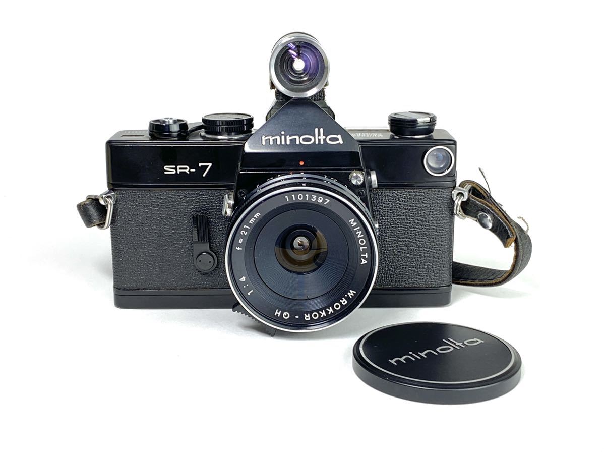 Minolta ミノルタ SR-7ブラック/W.ROKKOR-QH 21mm f4 21mm