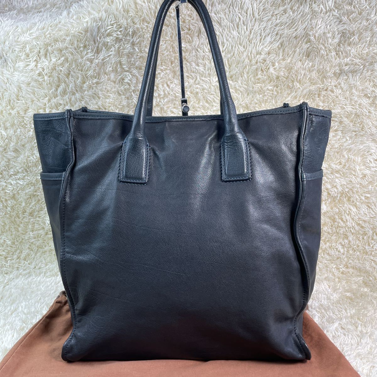 ヒロフ HIROFU トートバッグ - レザー ボルドー 美品 バッグ