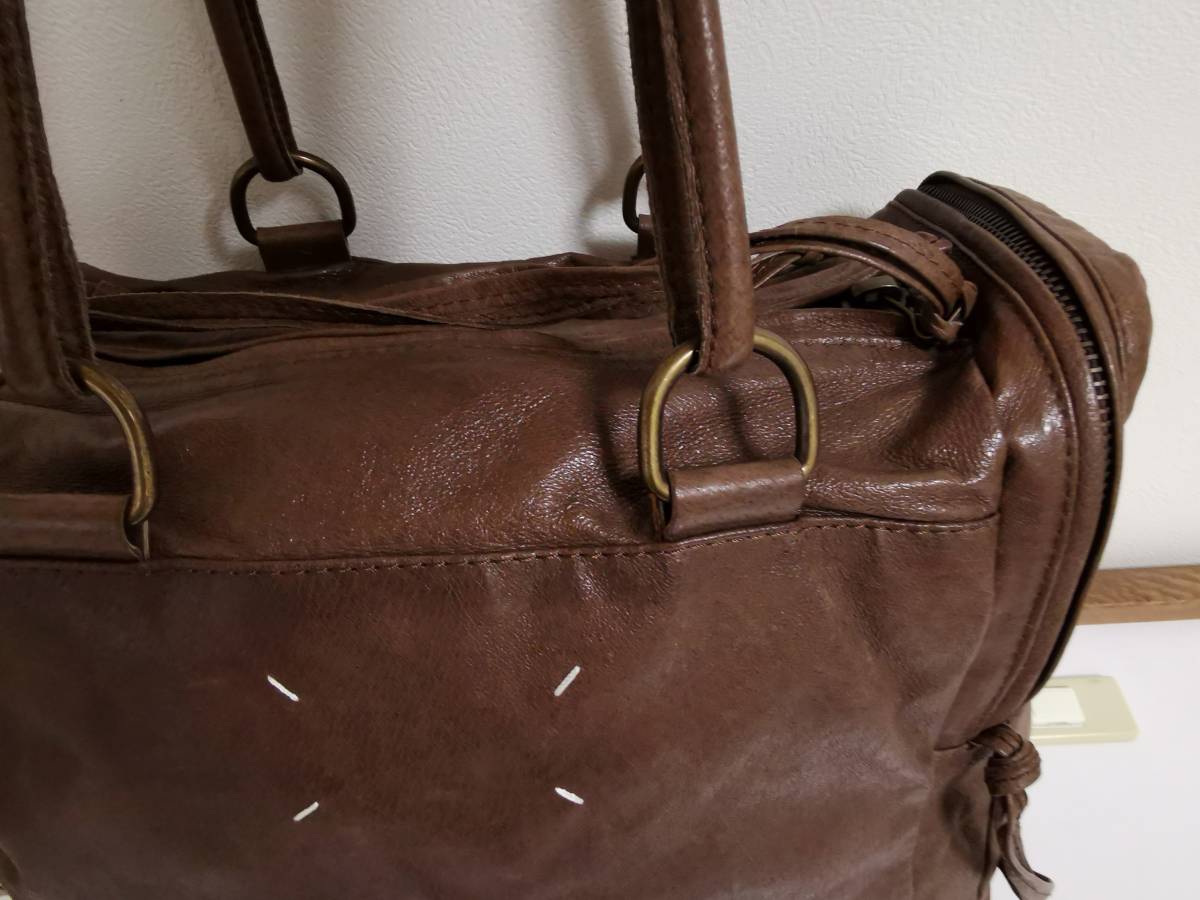 レア MAISON MARGIELA マルタン マルジェラ ⑪ライン 鹿革レザーバッグ 
