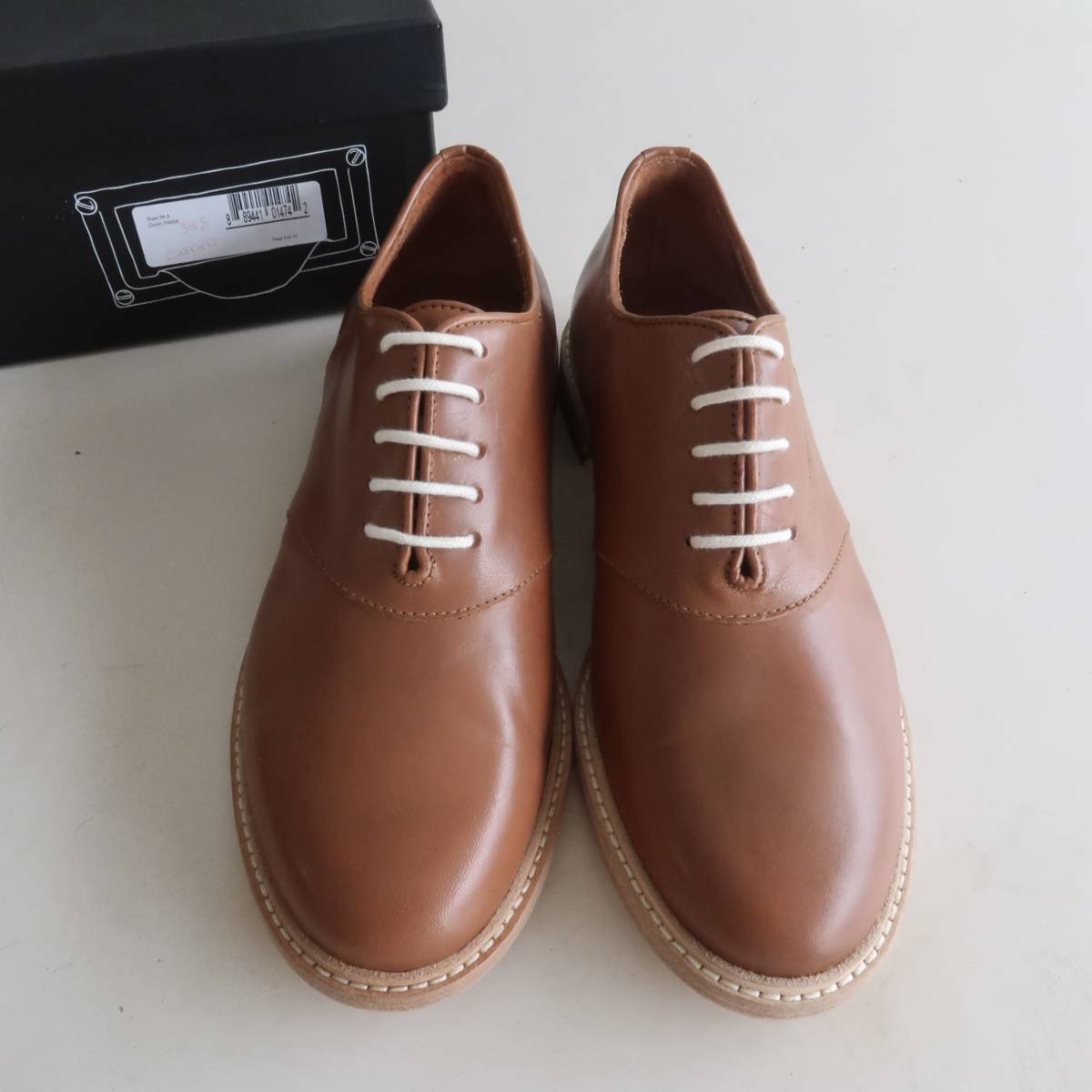 未使用 BAND OF OUTSIDERS トランプイユ期 ブラウンカーフレザー 