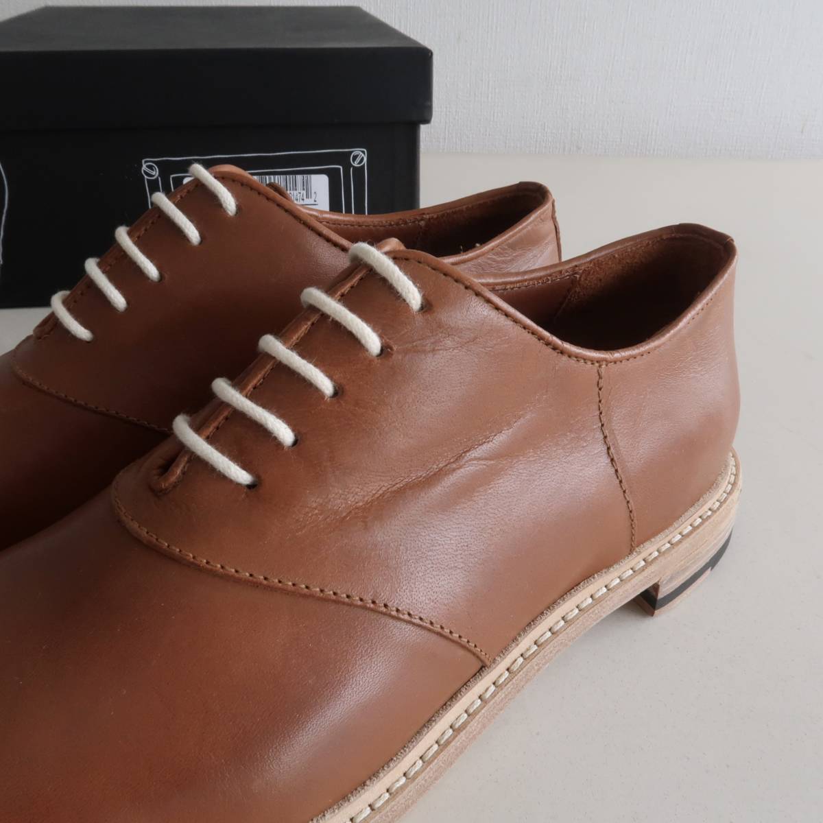 未使用 BAND OF OUTSIDERS トランプイユ期 ブラウンカーフレザー 
