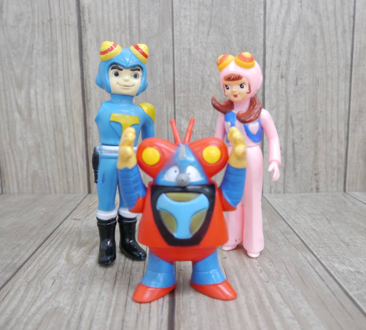 1円スタ】タカトク タイムボカン ソフビ人形 タツノコプロ 丹平/淳子