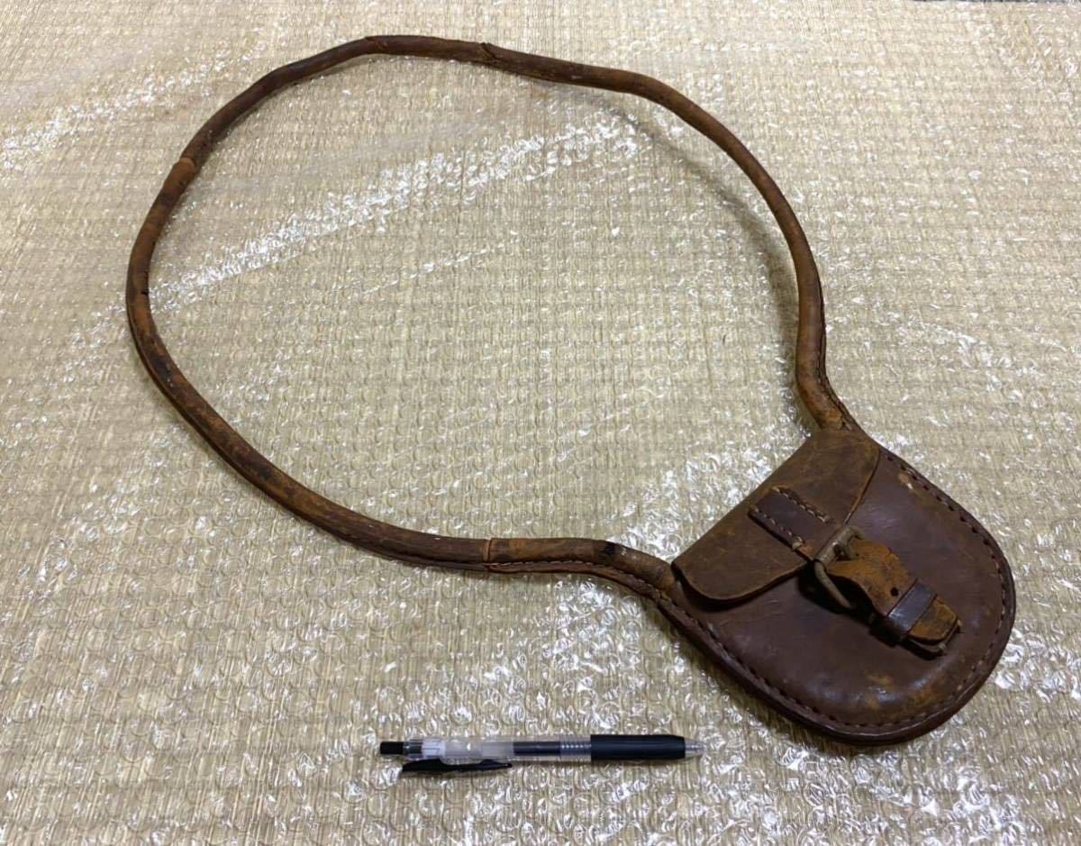 超希少【現存古い鉄道備品/本革製タブレットキャリアケースと
