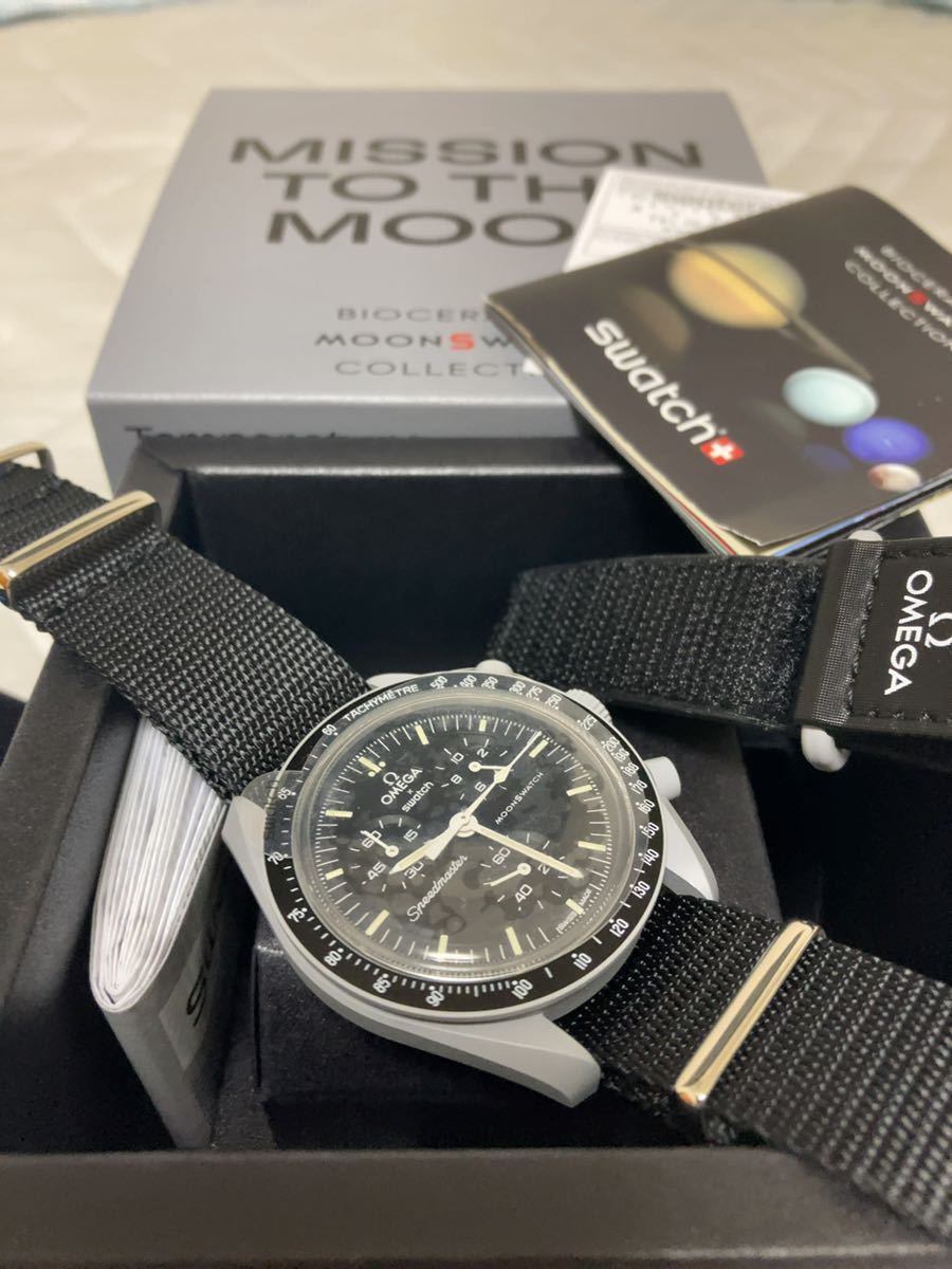 安心安全 新品即決Swatch Omega Bioceramic Moonswatch Mission to the Moon Speedmaster スピードマスター オメガ スウォッチ 
