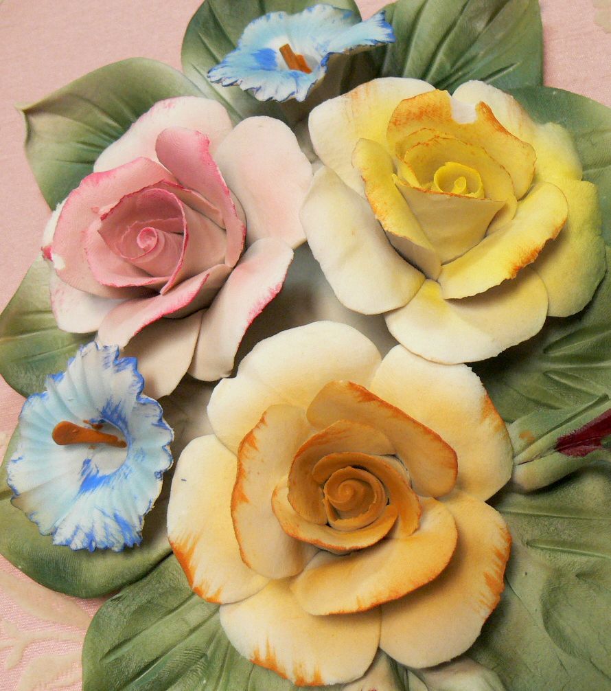 カポディモンテ 陶花 イタリア オブジェ 陶花 イタリア オブジェ 磁気