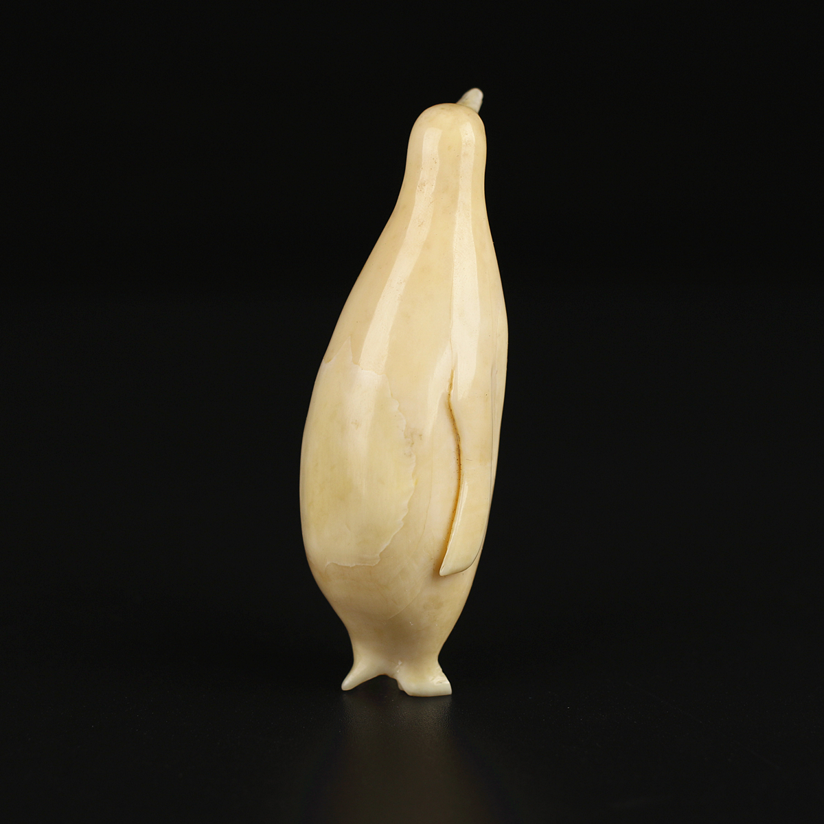 Y0448 時代 鯨の歯 ペンギン 置物／足のかけあり 美品！r Yahoo