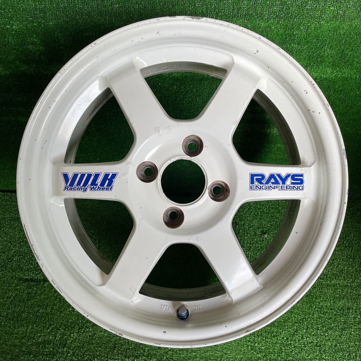 306】RAYS VOLK RACING TE37 15インチ 6.5J +35 4穴 PCD100 1本 レイズ 